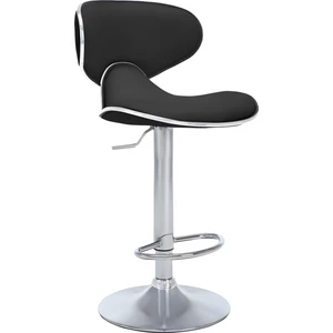 Zen Bar Taburesi - Siyah Modern Deri Metal Ataklı Yüksek Tezgah Sandalyesi - 9549S0481