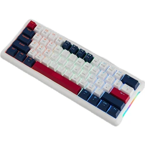 K610 Mini Kablolu Mekanik Rgb Işıklı Klavye 61 Tuşlu Kırmızı Switch Kompak ve Şık Tasarım Ingilizce Q Klavye 10CM x 29CM