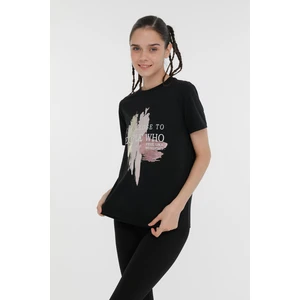 Wl Layla 11FN17 3pr Siyah Kadın Kısa Kol T-Shirt