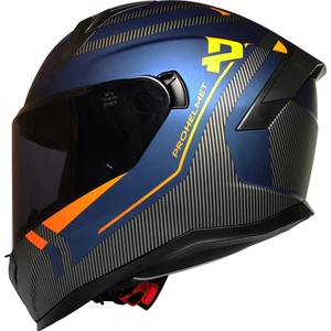 Mts M-910 Blue Güneş Vizörlü Kask (Siyah Camlı)