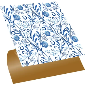 Kendinden Yapışkanlı Mavi Sarmaşık Desenli Pvc Karo 30X30 cm (11 Adet) 1m2
