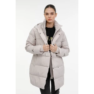 Wl Karına 3SN36 3pr Vizon Kadın Uzun Kaban