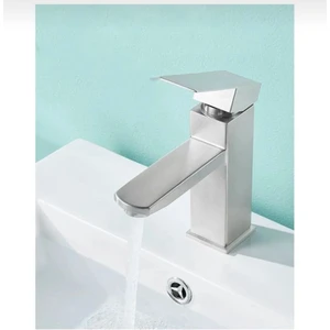 İsaoğlu Yapı Lavabo Bataryası Mat Krom Lavabo Musluğu Kare Tasarım Banyo Musluğu Inox Armatür