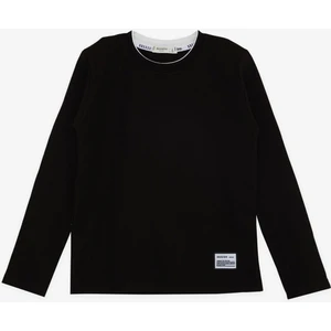 BREEZE GİRLS & BOYS Erkek Çocuk Uzun Kollu Tişört Armalı 8-14 Yaş, Siyah