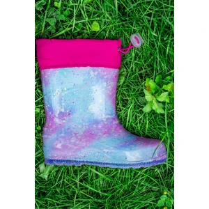 Çocuk Kar ve Yağmur Çizmesi Kürklü Kaymaz Taban