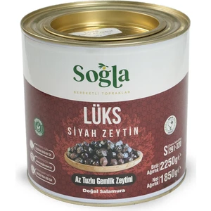 Soğla Bereketli Topraklar Doğal Lüks Gemlik 291-320 Kalibre Siyah Zeytin 2000 gr