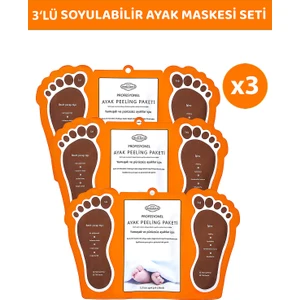 Çorap Tipi Ayak  Peeling Maskesi  3'lü