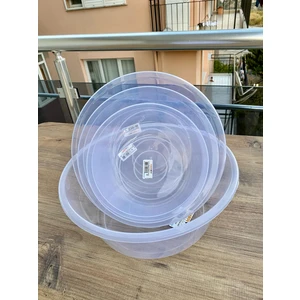 Plastik Şeffaf Badya 4'lü  Bulaşık Leğeni
