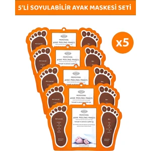 Çorap Tipi Ayak  Peeling  Maskesi  5'li