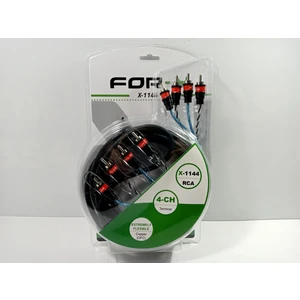 Amfi Rca Kablosu – 4 Giriş 4 Çıkış – For-X %100 Bakır – Anfi Rca Kablosu – 5 Metre