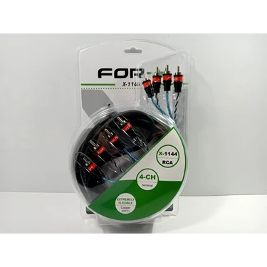 For-x Amfi Rca Kablosu – 4 Giriş 4 Çıkış – For-X %100 Bakır Fiyatı