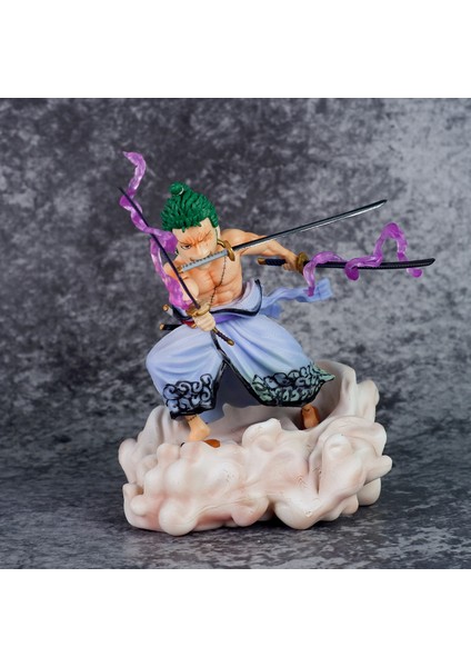 Kılıç Ruhu Zoro Tek Parça Şekil Kılıç Ruhu Zoro Üç Kılıç Tarzı Süs Modeli Tek Parça Q Versiyonu (Yurt Dışından)