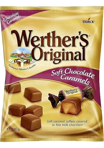 Werther's Original Soft Chocolate Caramel Toffees 100G