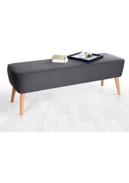 Lorence Home Dunel Bench Puf Gri