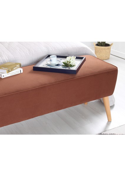 Lorence Home Dunel Bench Puf Kiremit