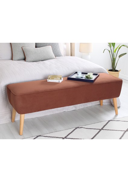 Lorence Home Dunel Bench Puf Kiremit