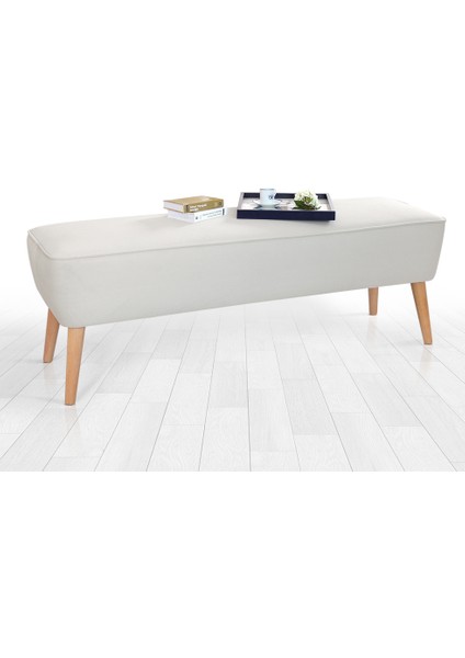 Lorence Home Dunel Bench Puf Krem