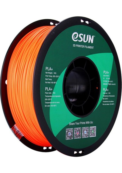 Esun Pla Plus Filament Turuncu 1.75MM 1000GR