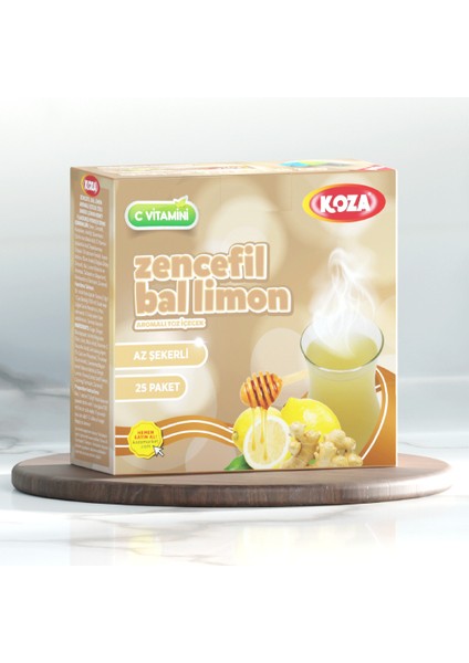Az Şek. Tek İçim. Zencefil-Bal-Lim. Aro. İçecek Tozu (25 Stick)