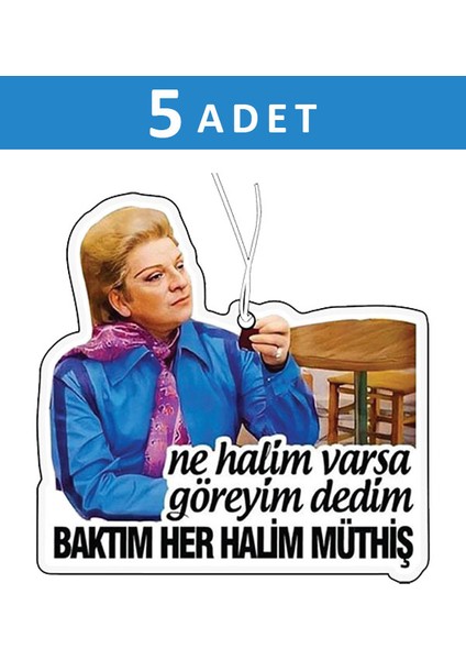 5 Adet Zeki Müren Her Halim Müthiş Komik Tasarımlı Araba Kokusu, Oto Araç Kokusu