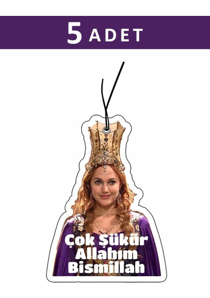 5 Adet Hürrem Sultan Tasarımlı Araba Kokusu, Oto Araç Kokusu