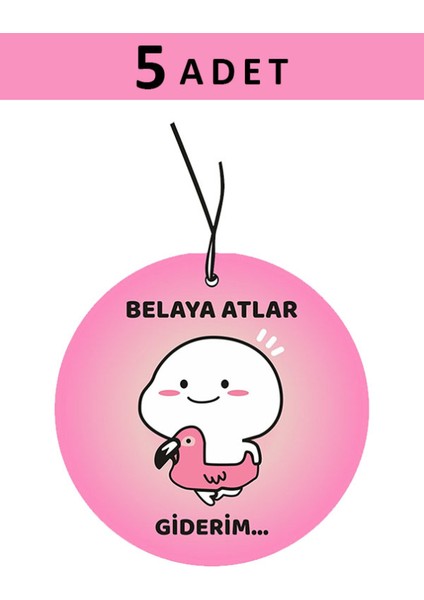 5 Adet Belaya Atlar Giderim Tasarımlı Araba Kokusu, Oto Araç Kokusu