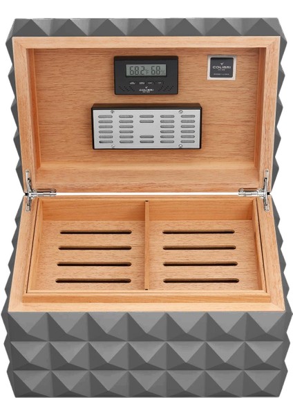 Colibri Grand Quasar Humidor Puro Kutusu Gunmetal 120'S