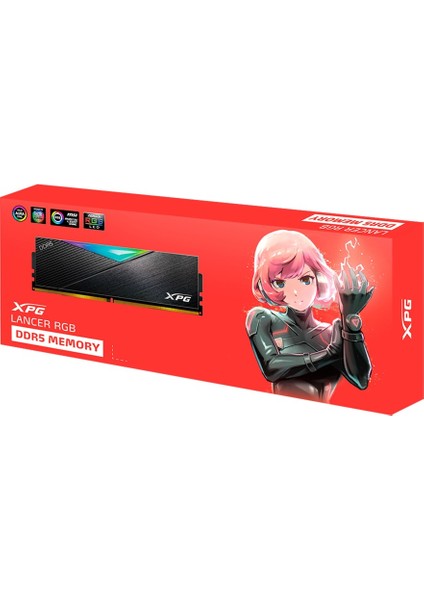 AX5U6400C3232G-CLARBK 32GB (Tek Parça) 6400MHZ Ddr5 Xpg Lancer Rgb Black Pc Bellek