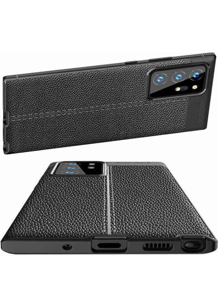Samsung Galaxy Note 20 Deri Görünümlü Firo Silikon Kılıf