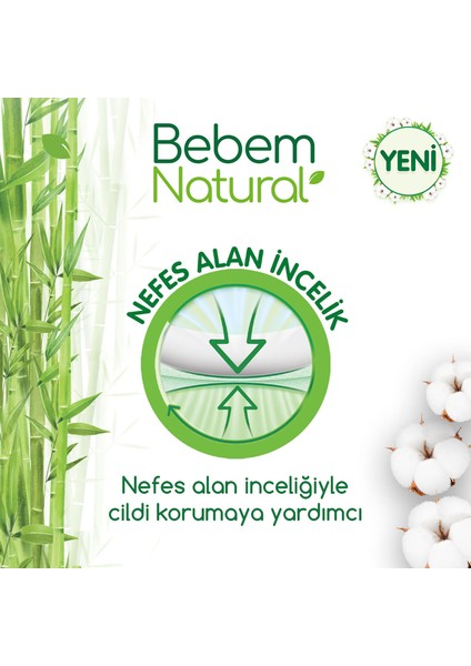 Bebem Natural Bebek Bezi 6 Beden Ekstra Large Avantajlı Paket 80 Adet