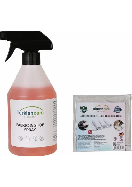 Ayakkabı ve Kumaş Temizleme Spreyi 500ML + Mikrofiber Bez Tekli