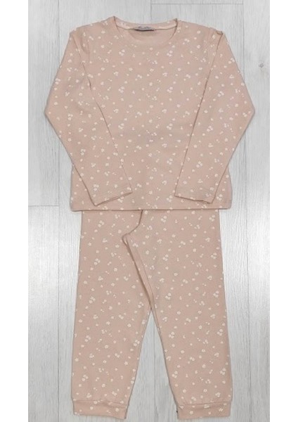 3-7 Yaş Kız Çocuk Pijama Takımı Somon
