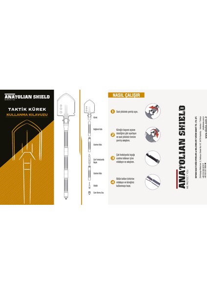 Anatolian Shield Kampçı Küreği Çok Fonksiyonlu