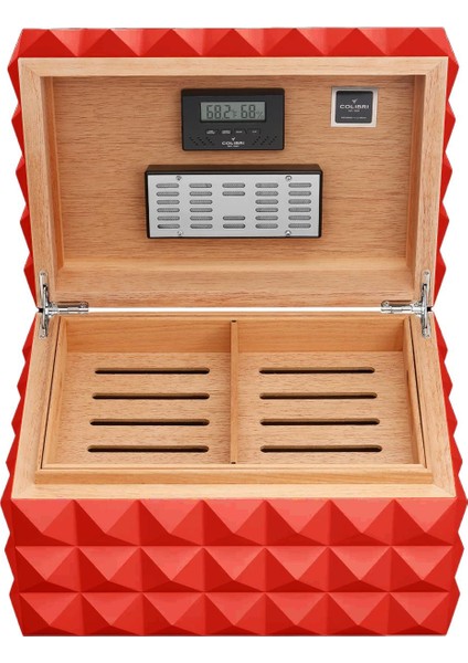 Grand Quasar Humidor Puro Kutusu Kırmızı 120'S