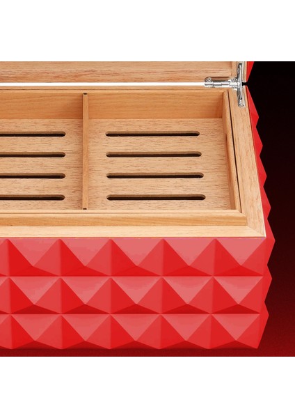 Grand Quasar Humidor Puro Kutusu Kırmızı 120'S