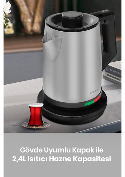 Inox Avantajlı Ikili Set Paketi Paslanmaz Çelik Çay Makinesi ve Su Isıtıcısı Tost Izgara Makinesi