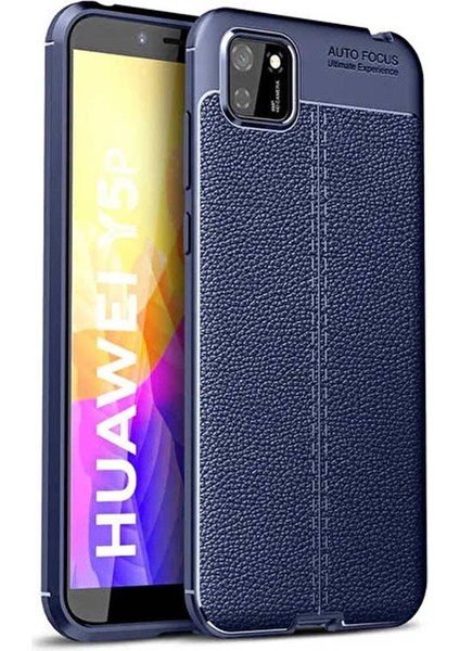 Huawei Y5P Deri Görünümlü Firo Silikon Kılıf