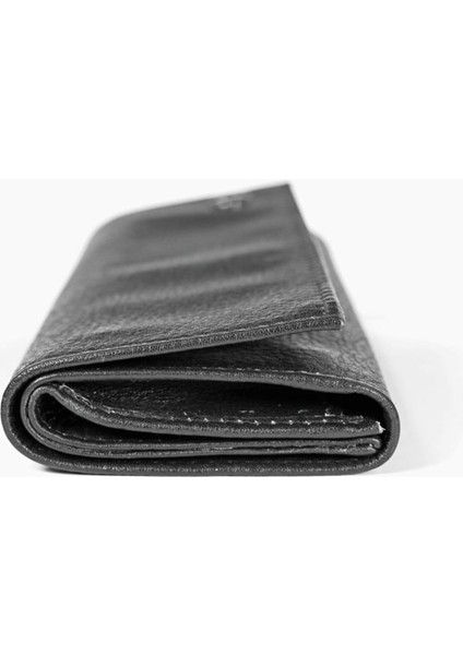 Black Knight Tobacco Pouch 1 Siyah Deri Pipo Tütün Kesesi