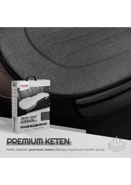 Premium Koruyucu Arka Koltuk Minderi Yüksek Kalite Keten Isofix Uyumlu Ekstra Cepli indirimleri