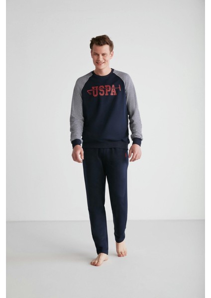 U.S. Polo Assn. 18712 Erkek Yuvarlak Yaka Pijama Takımı