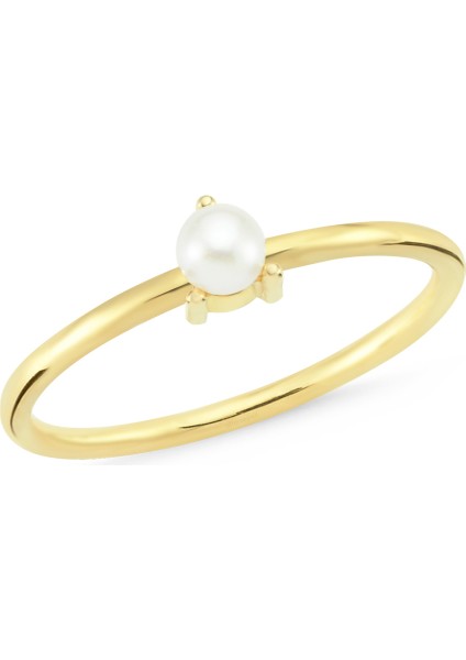 Altın Tektaş Inci Yüzük