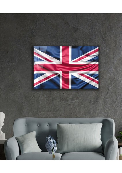 Birleşik Krallık Bayrağı Cam Tablo ,united Kingdom Flag