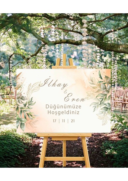 Düğün Nişan Hoşgeldiniz Cam Tablo