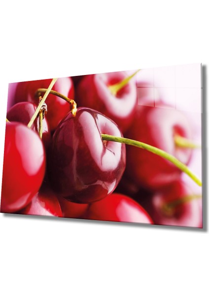 Kirazlar Cam Tablo Cherries