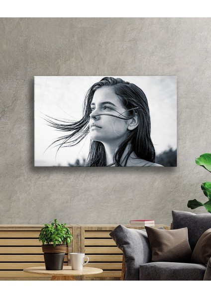 Siyah Beyaz Insan Fotoğrafları Kadın Cam Tablo fiyatları