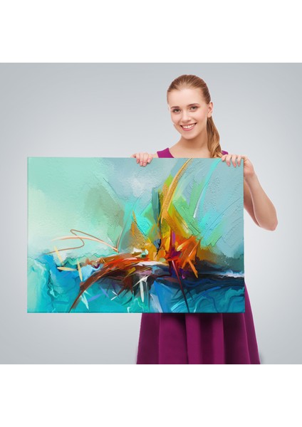 Çağdaş Sanat Soyut Yağlıboya Görünüm Dekoratif TABLO-3614
