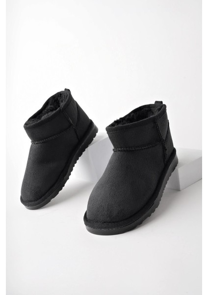 Snow Garantili Unisex Çocuk Kalın Taban Içi Tüylü Günlük Mini Yarım Bot
