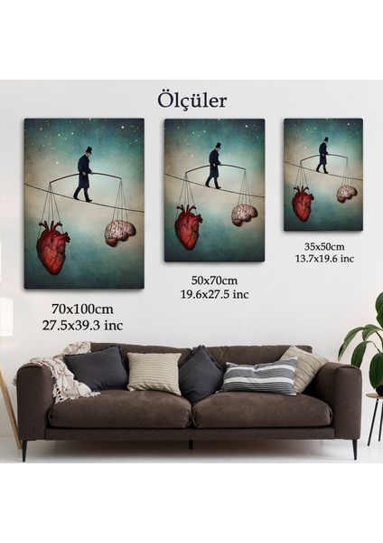 Akıl ve Kalp Arasındaki Balans Duvar TABLOSU-6363