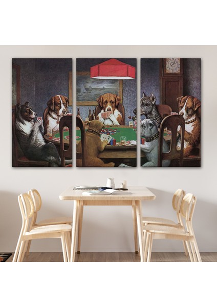 Cassius Marcellus Coolidge - Poker Oynayan Köpekler Eseri Kanvas TABLO-5170 modelleri