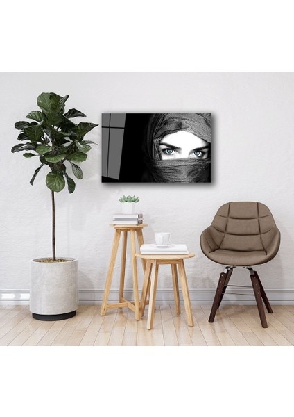 Siyah Beyaz Insan Fotoğrafları Cam Tablo
